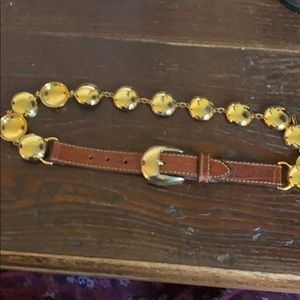 Doppia Vita vintage leather belt jacket